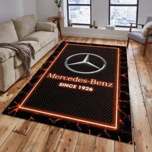 Mercedes Benz Teppich, Teppich Wohnzimmer Für Mercedes Benz Lovers CAR15003142521 - Orange