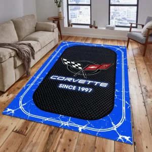 Corvette C5 Teppich, Teppich Wohnzimmer Für Corvette C5 Fan CAR15203142515 - Blau