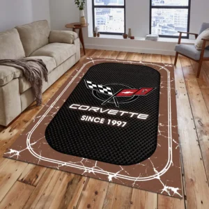 Corvette C5 Teppich, Teppich Wohnzimmer Für Corvette C5 Fan CAR15203142515 - Braun