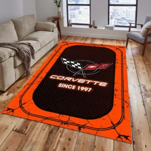 Corvette C5 Teppich, Teppich Wohnzimmer Für Corvette C5 Fan CAR15203142515 - Orange