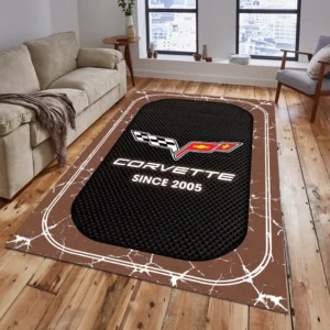 Corvette C6 Teppich, Teppich Wohnzimmer Für Corvette C6 Fan CAR15203142516 - Braun