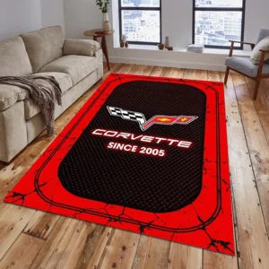 Corvette C6 Teppich, Teppich Wohnzimmer Für Corvette C6 Fan CAR15203142516 - Rot