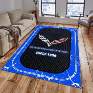 Corvette C7 Teppich, Teppich Wohnzimmer Für Corvette C7 Fan CAR15203142517 - Blau
