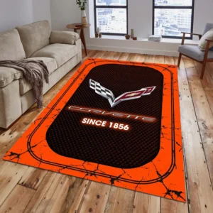 Corvette C7 Teppich, Teppich Wohnzimmer Für Corvette C7 Fan CAR15203142517 - Orange