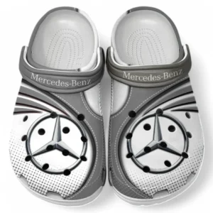 Mercedes Benz Crocs Sandalen für Herren Damen, Geschenk für Mercedes Benz Fan CAR181031525692 - Grau