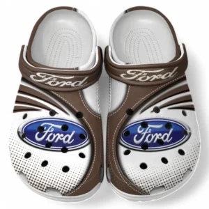 Ford Crocs Sandalen für Herren Damen, Geschenk für Ford Fan CAR181031525693 - Braun