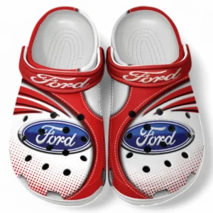 Ford Crocs Sandalen für Herren Damen, Geschenk für Ford Fan CAR181031525693 - Rot