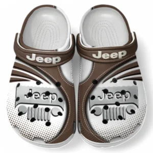 Jeep Crocs Sandalen für Herren Damen, Geschenk für Jeep Fan CAR181031525694 - Braun