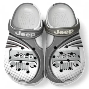 Jeep Crocs Sandalen für Herren Damen, Geschenk für Jeep Fan CAR181031525694 - Grau