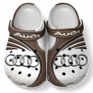 Audi Crocs Sandalen für Herren Damen, Geschenk für Audi Fan CAR181031525697 - Braun