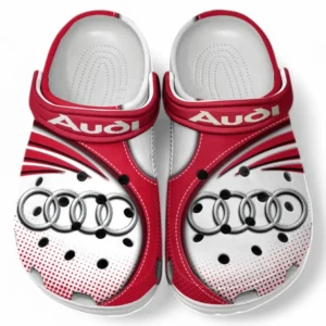 Audi Crocs Sandalen für Herren Damen, Geschenk für Audi Fan CAR181031525697 - Rot