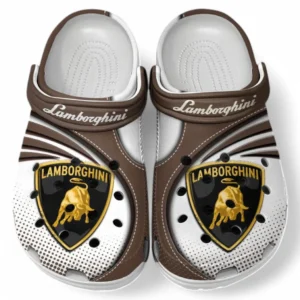 Lamborghini Crocs Sandalen für Herren Damen, Geschenk für Lamborghini Fan CAR181031525698 - Braun