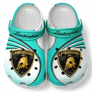 Lamborghini Crocs Sandalen für Herren Damen, Geschenk für Lamborghini Fan CAR181031525698 - Cyan