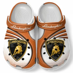 Lamborghini Crocs Sandalen für Herren Damen, Geschenk für Lamborghini Fan CAR181031525698 - Orange