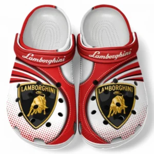 Lamborghini Crocs Sandalen für Herren Damen, Geschenk für Lamborghini Fan CAR181031525698 - Rot