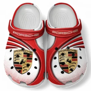 Porsche Crocs Sandalen für Herren Damen, Geschenk für Porsche Fan CAR181031525700 - Rot