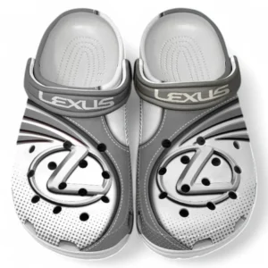 Lexus Crocs Sandalen für Herren Damen, Geschenk für Lexus Fan CAR181031525701 - Grau