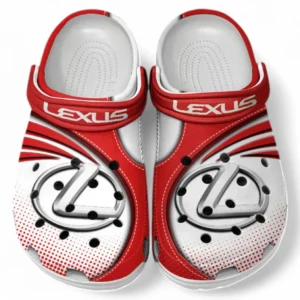 Lexus Crocs Sandalen für Herren Damen, Geschenk für Lexus Fan CAR181031525701 - Rot