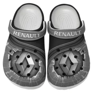 Renault Crocs Clogs Männer Frauen, Geschenk für Renault Fan CAR188032025143 - Grau