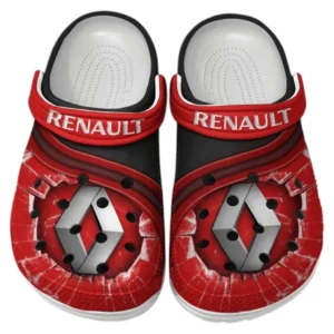 Renault Crocs Clogs Männer Frauen, Geschenk für Renault Fan CAR188032025143 - Rot