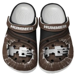 Hummer H2 Crocs Clogs Männer Frauen, Geschenk für Hummer H2 Fan CAR188032025146 - Braun