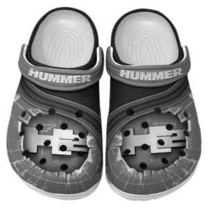 Hummer H2 Crocs Clogs Männer Frauen, Geschenk für Hummer H2 Fan CAR188032025146 - Grau