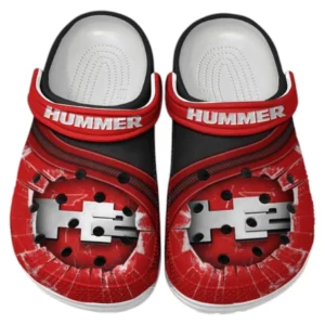 Hummer H2 Crocs Clogs Männer Frauen, Geschenk für Hummer H2 Fan CAR188032025146 - Rot
