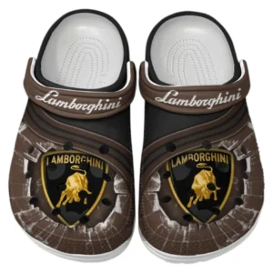Lamborghini Crocs Clogs Männer Frauen, Geschenk für Lamborghini Fan CAR188032025150 - Braun