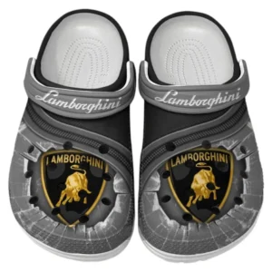 Lamborghini Crocs Clogs Männer Frauen, Geschenk für Lamborghini Fan CAR188032025150 - Grau