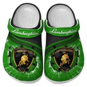 Lamborghini Crocs Clogs Männer Frauen, Geschenk für Lamborghini Fan CAR188032025150 - Grün