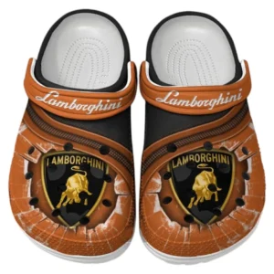 Lamborghini Crocs Clogs Männer Frauen, Geschenk für Lamborghini Fan CAR188032025150 - Orange
