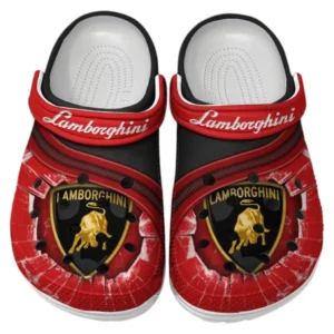 Lamborghini Crocs Clogs Männer Frauen, Geschenk für Lamborghini Fan CAR188032025150 - Rot
