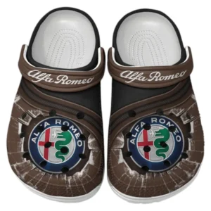 Alfa Romeo Crocs Clogs Männer Frauen, Geschenk für Alfa Romeo Fan CAR188032025151 - Braun