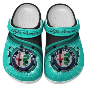 Alfa Romeo Crocs Clogs Männer Frauen, Geschenk für Alfa Romeo Fan CAR188032025151 - Cyan