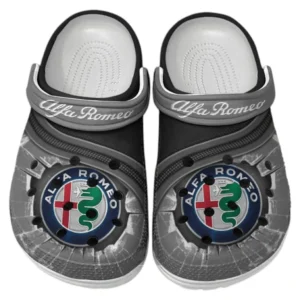 Alfa Romeo Crocs Clogs Männer Frauen, Geschenk für Alfa Romeo Fan CAR188032025151 - Grau