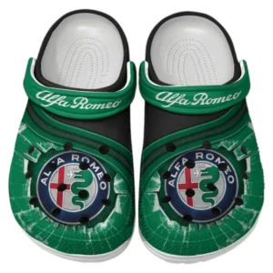 Alfa Romeo Crocs Clogs Männer Frauen, Geschenk für Alfa Romeo Fan CAR188032025151 - Grün
