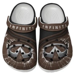Infiniti Crocs Clogs Männer Frauen, Geschenk für Infiniti Fan CAR188032025152 - Braun