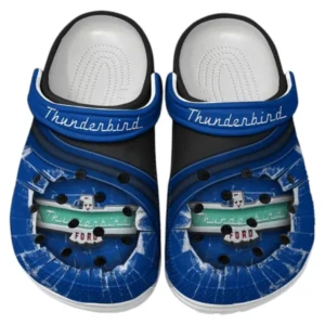 Thunderbird Crocs Clogs Männer Frauen, Geschenk für Thunderbird Fan CAR188032025155 - Blau