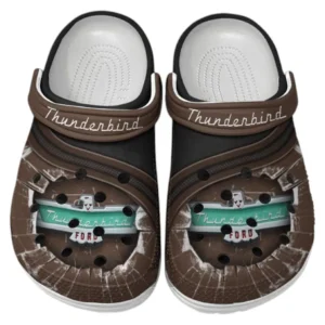 Thunderbird Crocs Clogs Männer Frauen, Geschenk für Thunderbird Fan CAR188032025155 - Braun