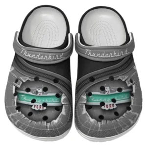 Thunderbird Crocs Clogs Männer Frauen, Geschenk für Thunderbird Fan CAR188032025155 - Grau