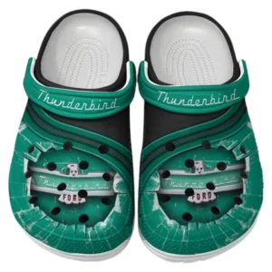 Thunderbird Crocs Clogs Männer Frauen, Geschenk für Thunderbird Fan CAR188032025155 - Grün