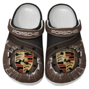 Porsche Crocs Clogs Männer Frauen, Geschenk für Porsche Fan CAR188032025167 - Braun