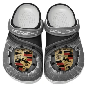 Porsche Crocs Clogs Männer Frauen, Geschenk für Porsche Fan CAR188032025167 - Grau