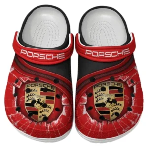 Porsche Crocs Clogs Männer Frauen, Geschenk für Porsche Fan CAR188032025167 - Rot