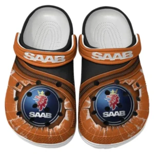 Saab Crocs Clogs Männer Frauen, Geschenk für Saab Fan CAR188032025169 - Orange