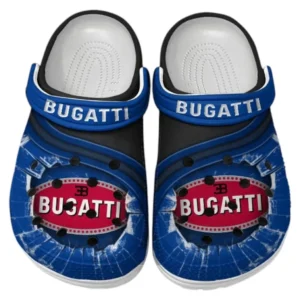 Bugatti Crocs Clogs Männer Frauen, Geschenk für Bugatti Fan CAR188032025175 - Blau