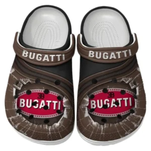 Bugatti Crocs Clogs Männer Frauen, Geschenk für Bugatti Fan CAR188032025175 - Braun