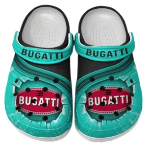 Bugatti Crocs Clogs Männer Frauen, Geschenk für Bugatti Fan CAR188032025175 - Cyan