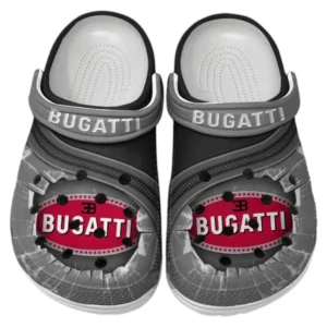 Bugatti Crocs Clogs Männer Frauen, Geschenk für Bugatti Fan CAR188032025175 - Grau