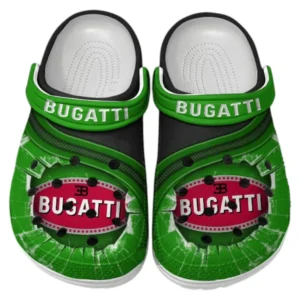 Bugatti Crocs Clogs Männer Frauen, Geschenk für Bugatti Fan CAR188032025175 - Grün